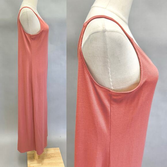 Athleta pink waffle knit Wind Down jumpsuit Size Small v neck wide leg - Picture 11 of 15